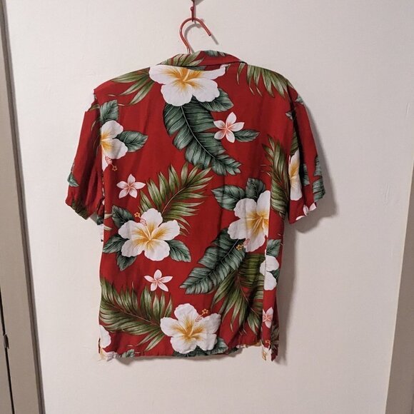 Vintage Go Barefoot Hawaiian Aloha Shirt Tropical Magnum P. I. 100% Rayon - Picture 2 of 5